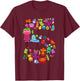 Little Monster 5 Five Year Old 5th Birthday Party Monsters T-Shirt - T-Shirt | Maroon