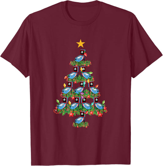 Pinball Machine Retro Arcade Game Gamer Pinball Christmas T-Shirt - T-Shirt | Maroon