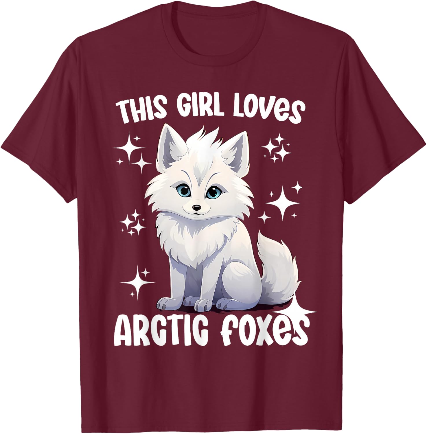 This Girl loves Arctic Fox T-Shirt - T-Shirt | Maroon
