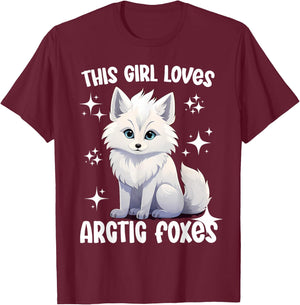 This Girl loves Arctic Fox T-Shirt - T-Shirt | Maroon