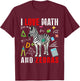 I Love Math And Zebras Funny Math Lover Zebra Zoo Animal T-Shirt - T-Shirt | Maroon