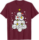 Volleyball Christmas Tree Xmas Sports Player Men Women Kids T-Shirt - T-Shirt | Maroon