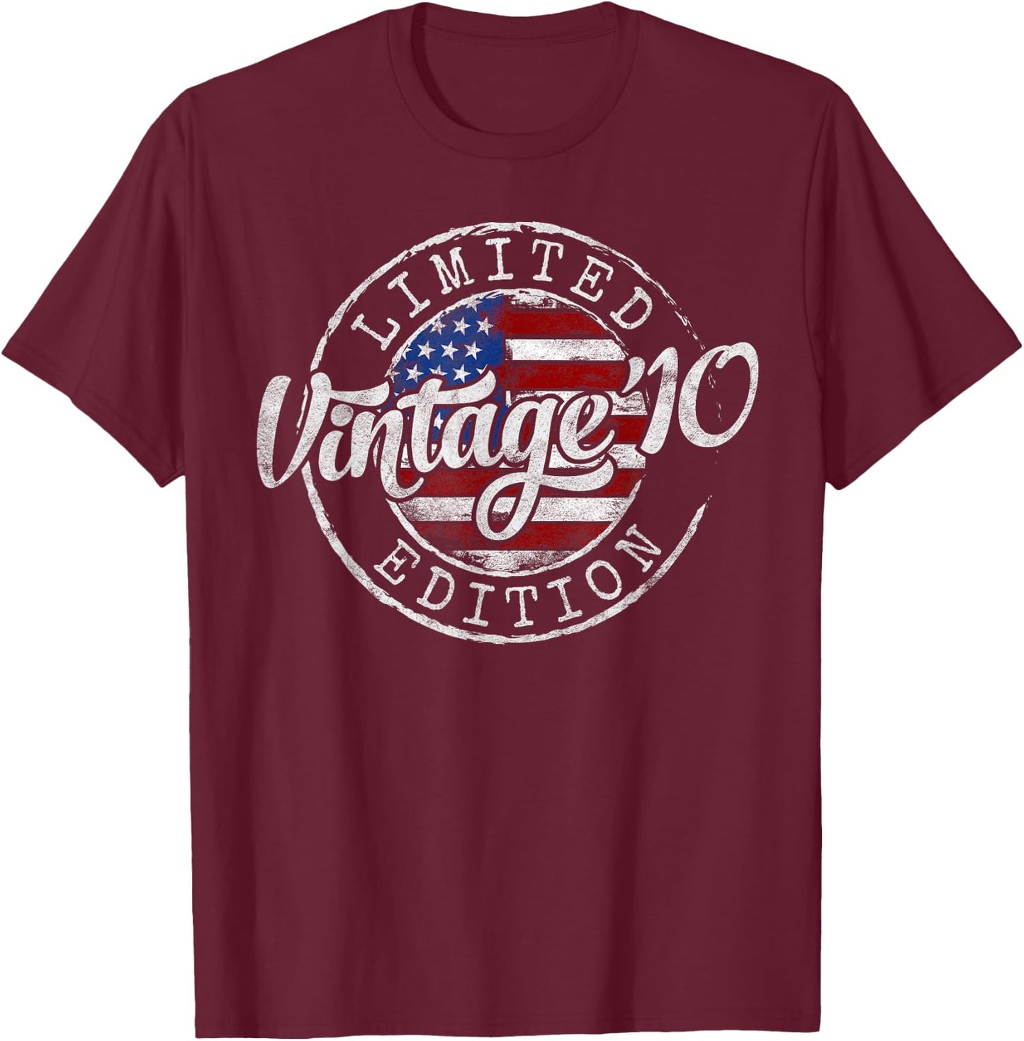 Vintage 2010 15th Birthday Gifts for Boy Girl 15 Year Old T-Shirt - T-Shirt | Maroon