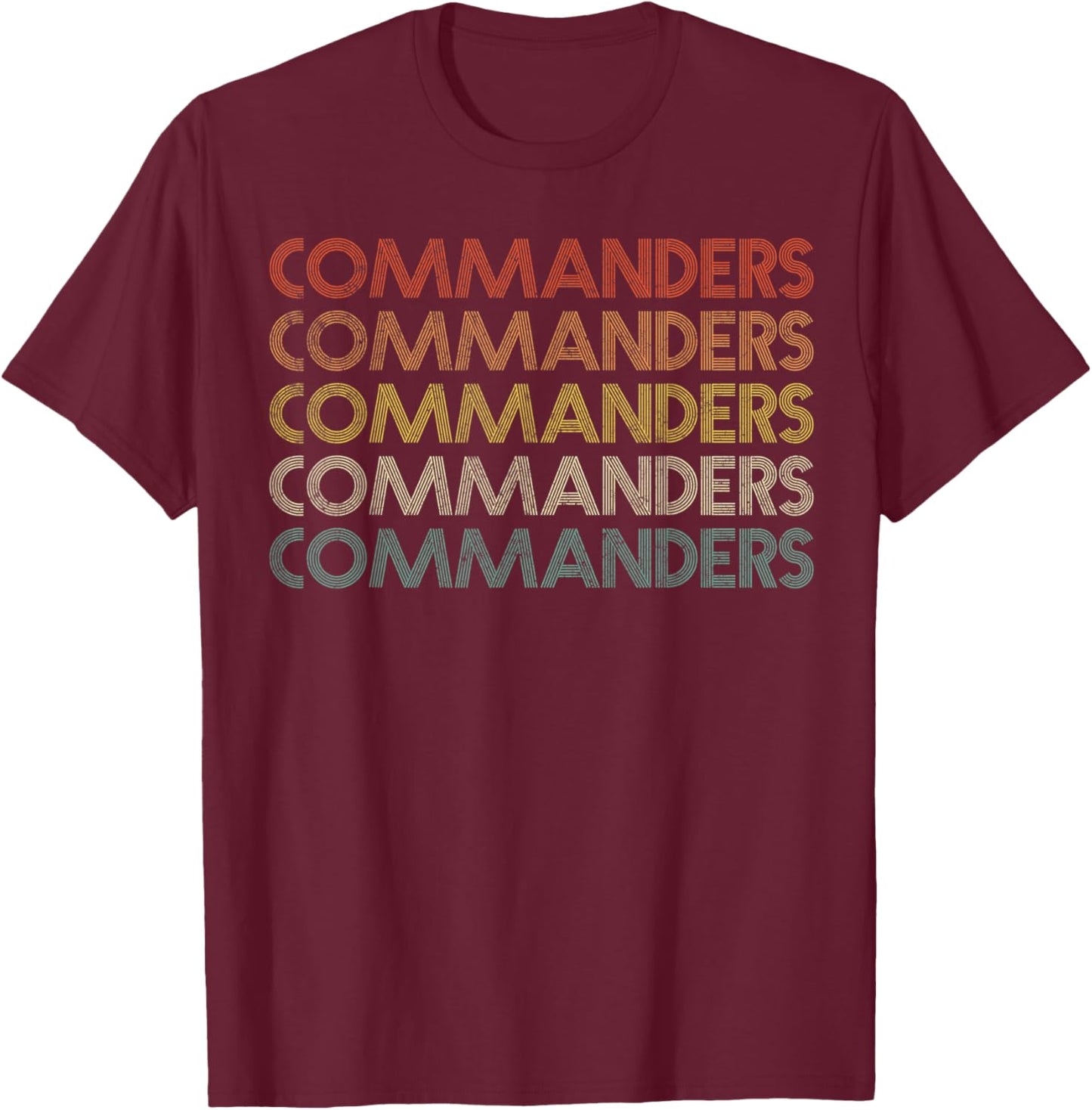 Commanders Vintage Retro T-Shirt - T-Shirt | Maroon