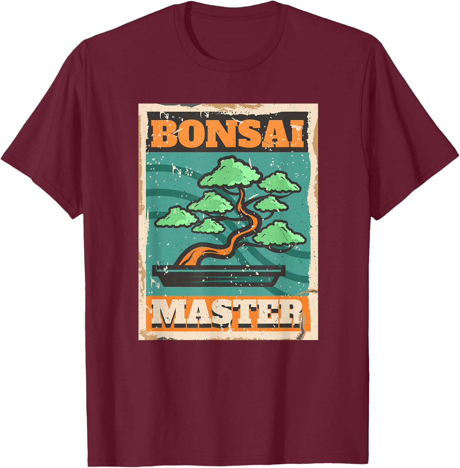 Vintage Bonsai Master Funny Bonzai Tree Lover Men Women T-Shirt - T-Shirt | Maroon