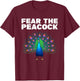 Funny Peacock Art Women Kids Peafowl Peacock Lover T-Shirt - T-Shirt | Maroon