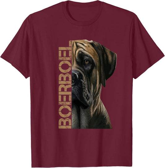 Boerboel Dog T-Shirt - T-Shirt | Maroon