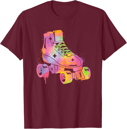 Roller Skater Rollerskate Women Girls Roller Skating Kids T-Shirt - T-Shirt | Maroon