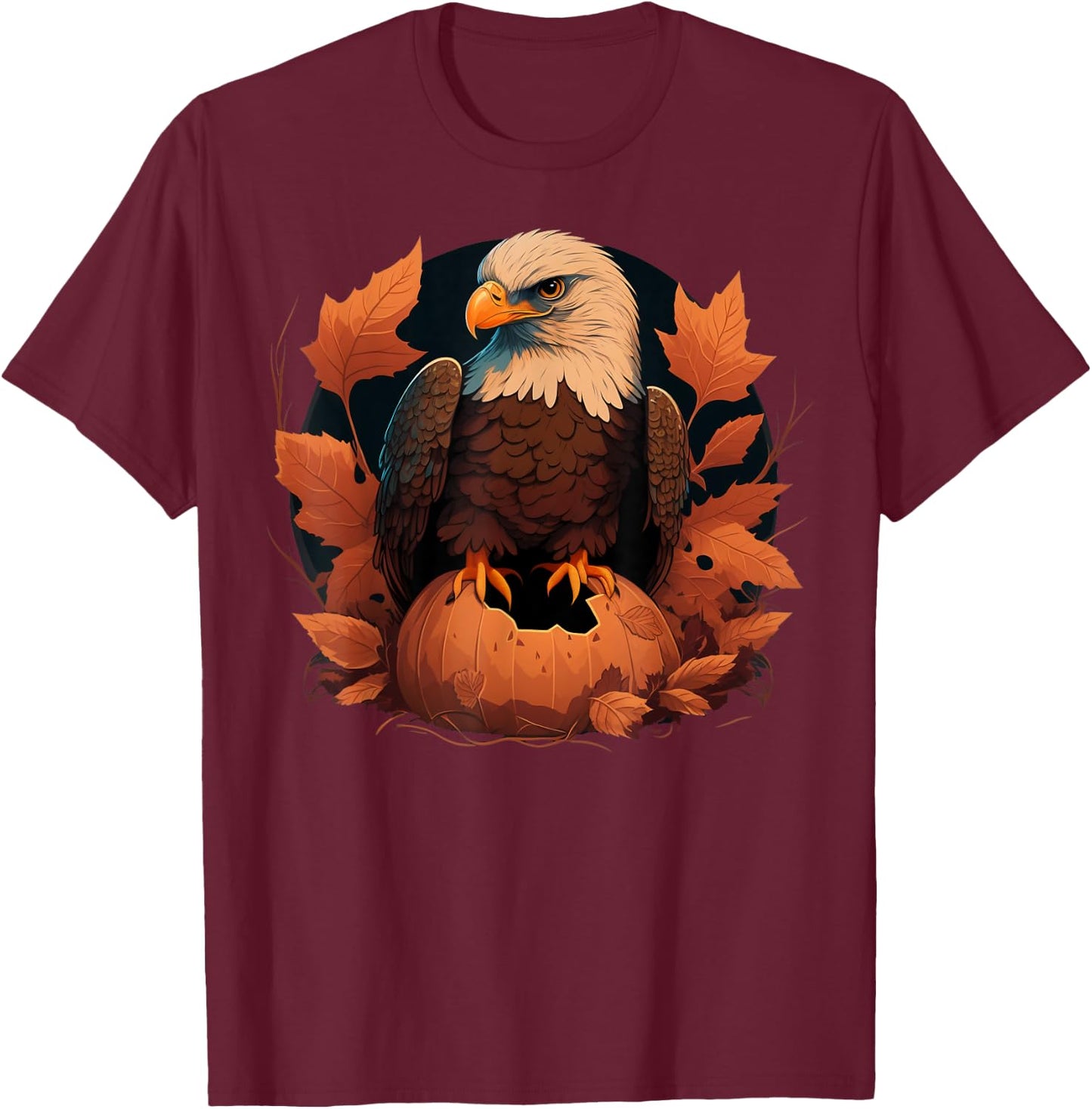 Pumpkin Eagle costume on Eagle Halloween T-Shirt - T-Shirt | Maroon