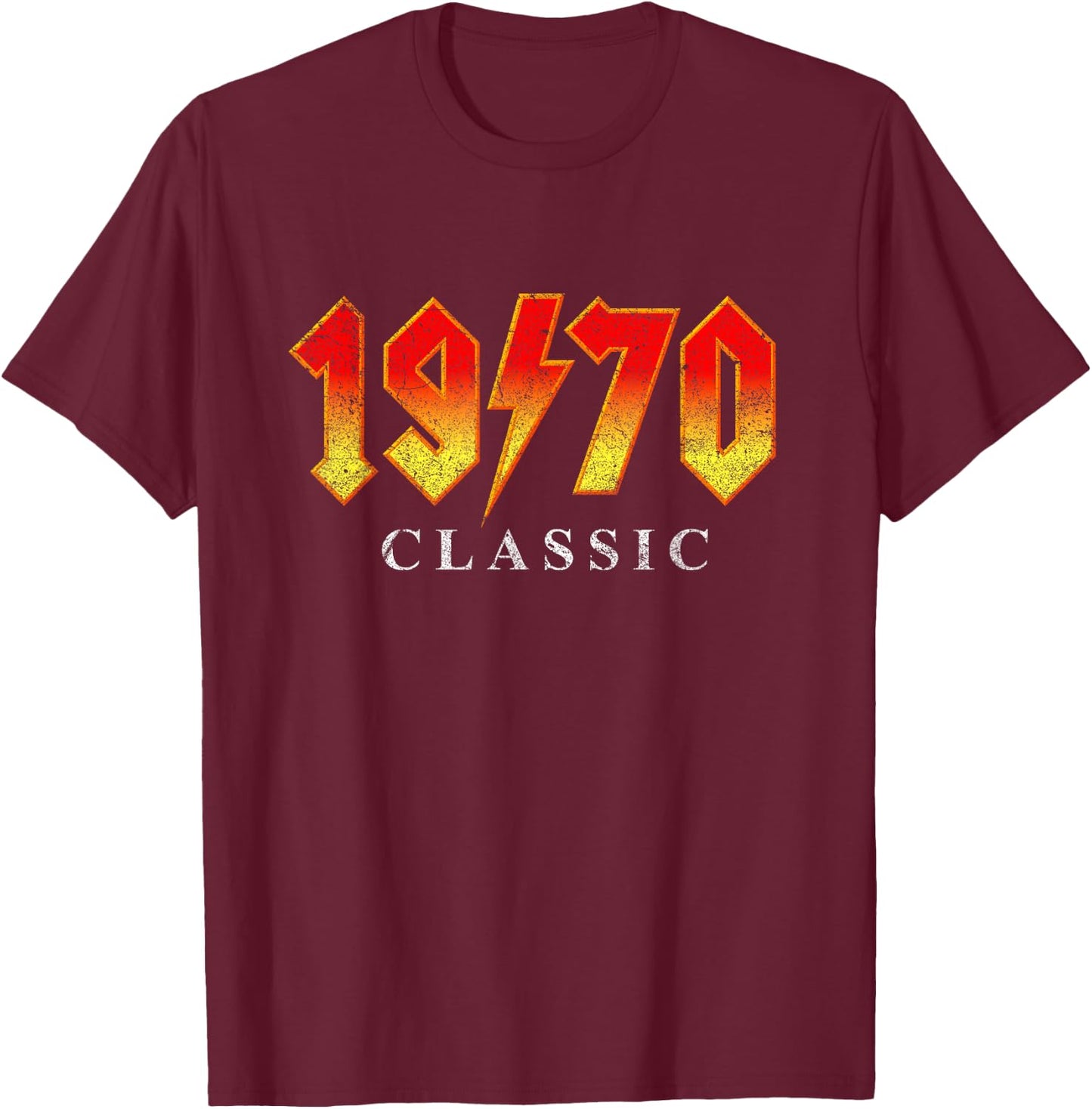 1970 Classic Vintage Rock Band Concert style 52nd Birthday T-Shirt - T-Shirt | Maroon
