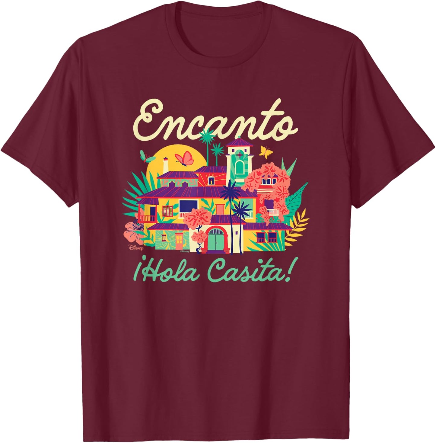 Encanto - Hola Casita T-Shirt - T-Shirt | Maroon