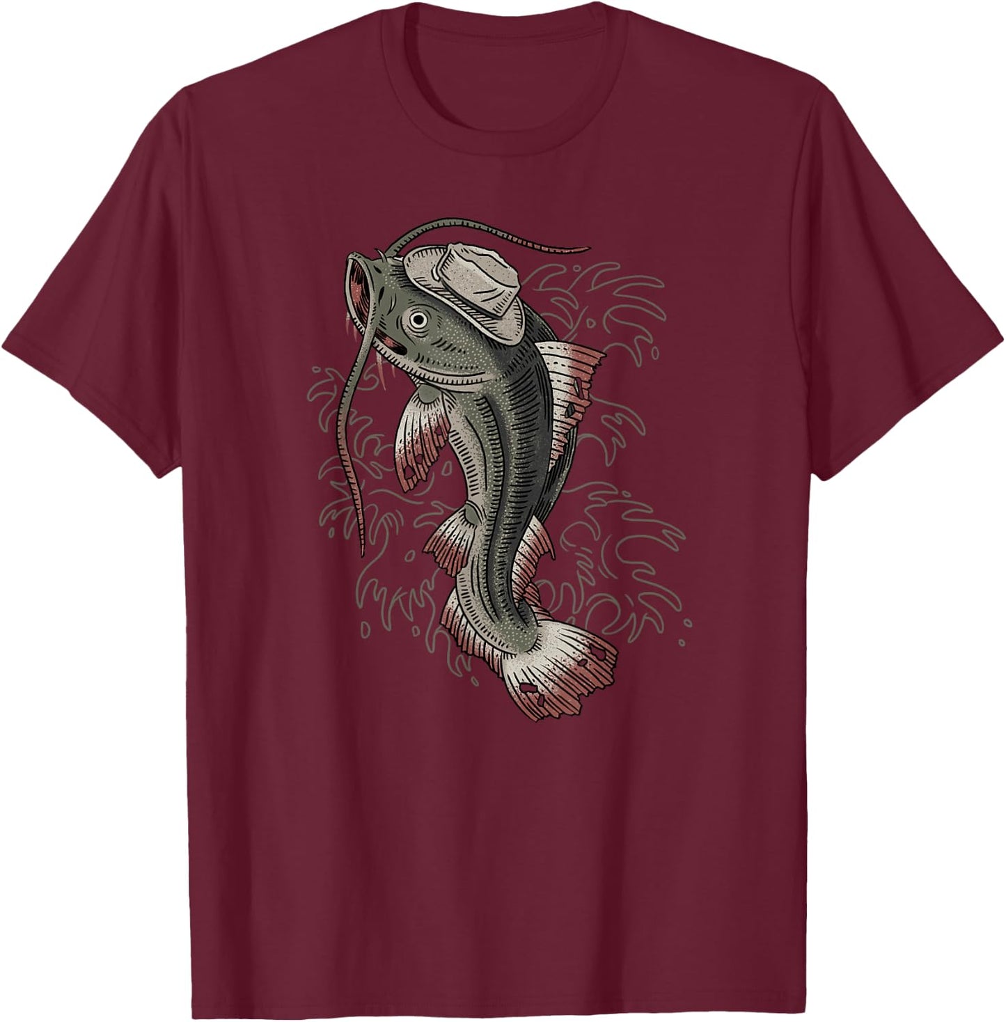 Hunt: Showdown Hatfish T-Shirt - T-Shirt | Maroon