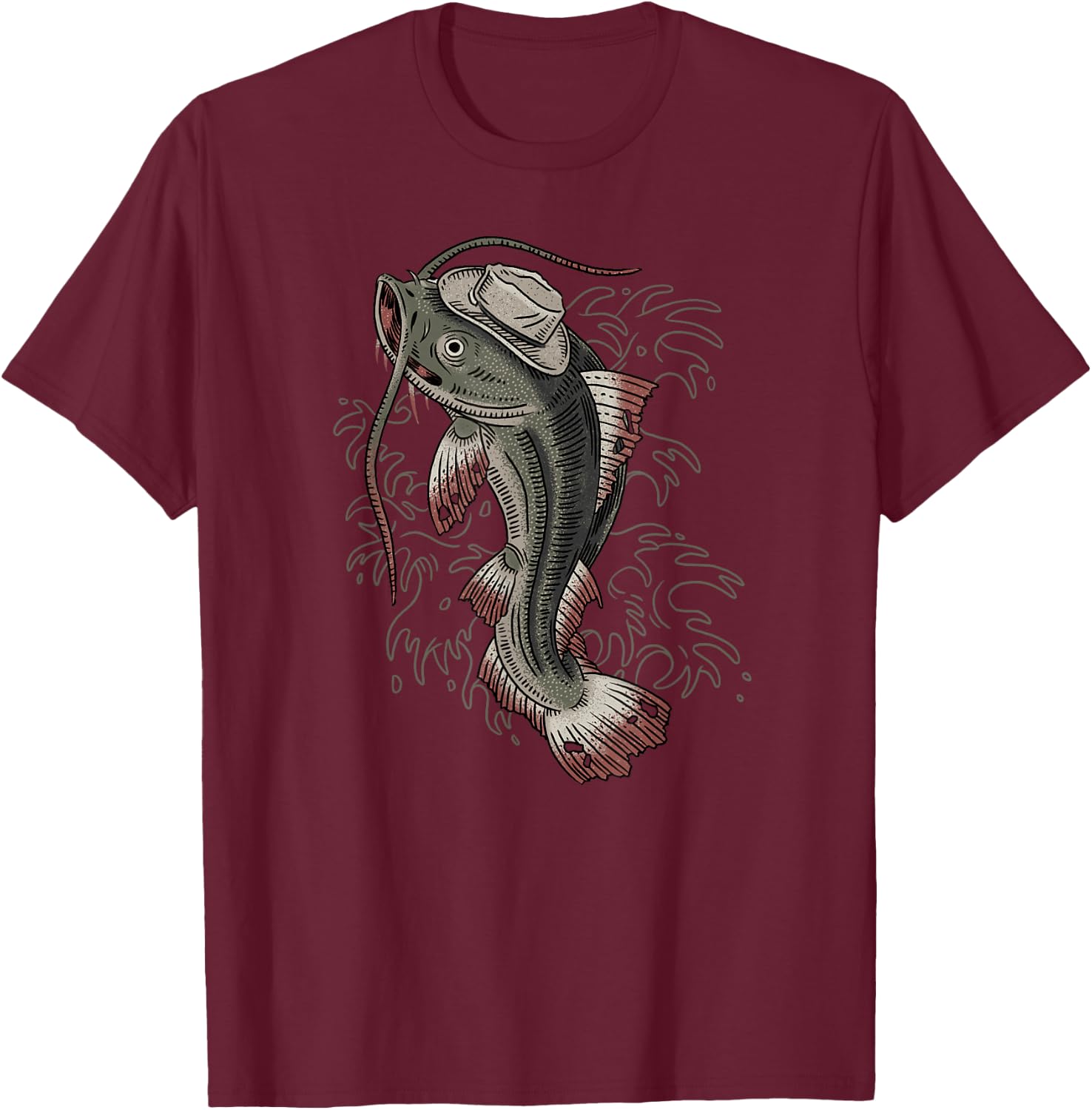 Hunt: Showdown Hatfish T-Shirt - T-Shirt | Maroon