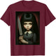 Last Gasp Graphics Sinister Girl Holding Knife T-Shirt - T-Shirt | Maroon