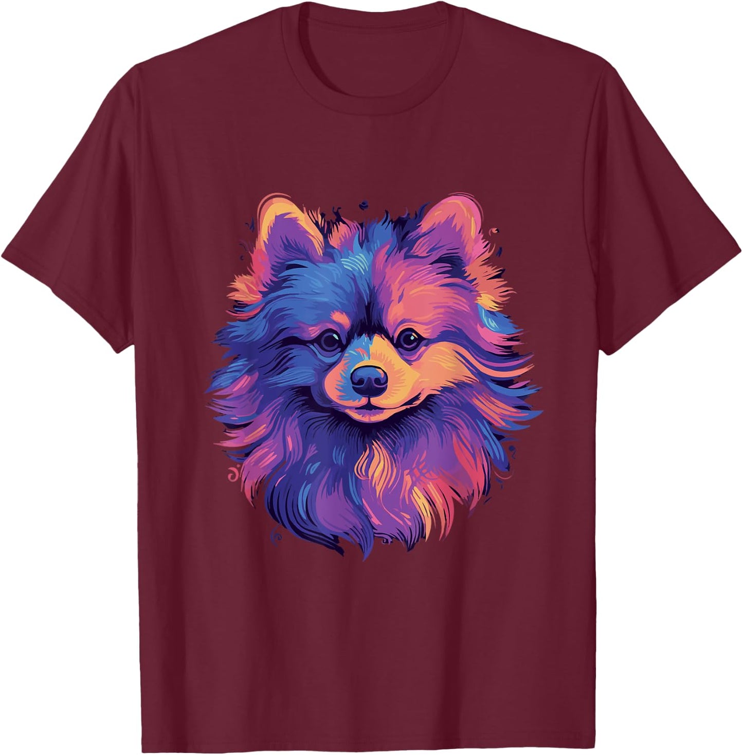 Pomeranian Color T-Shirt - T-Shirt | Maroon