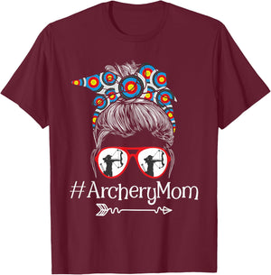 Archery Mom - Mothers Day Bowhunter Archer Bowman Bows Small T-Shirt - T-Shirt | Maroon