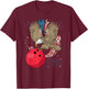 Bowling 4th Of July Eagle USA Flag America Bowling Player T-Shirt - T-Shirt | Maroon