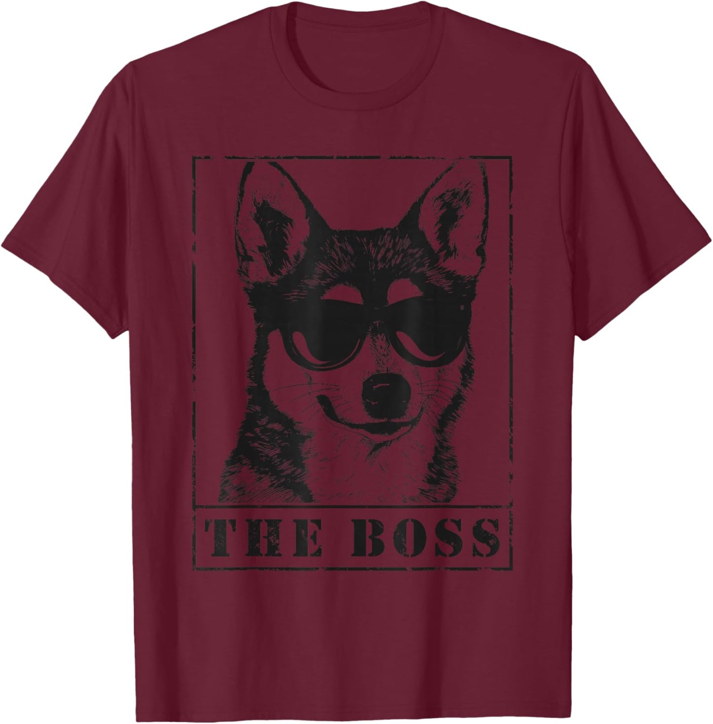 The Funny Alaskan Klee Kai Boss Mom Dad Dog Lover T-Shirt - T-Shirt | Maroon