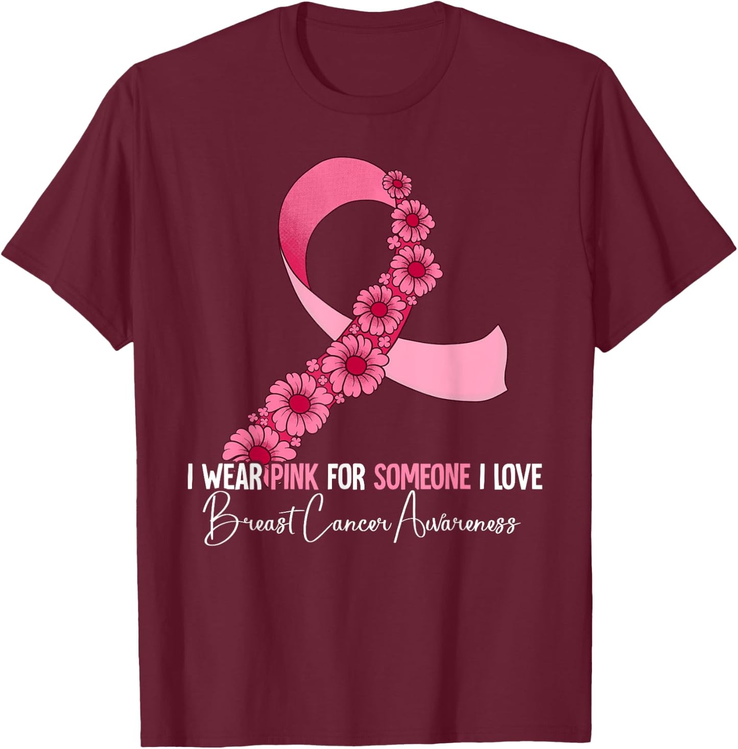 Breast Cancer Awareness T-Shirt - T-Shirt | Maroon