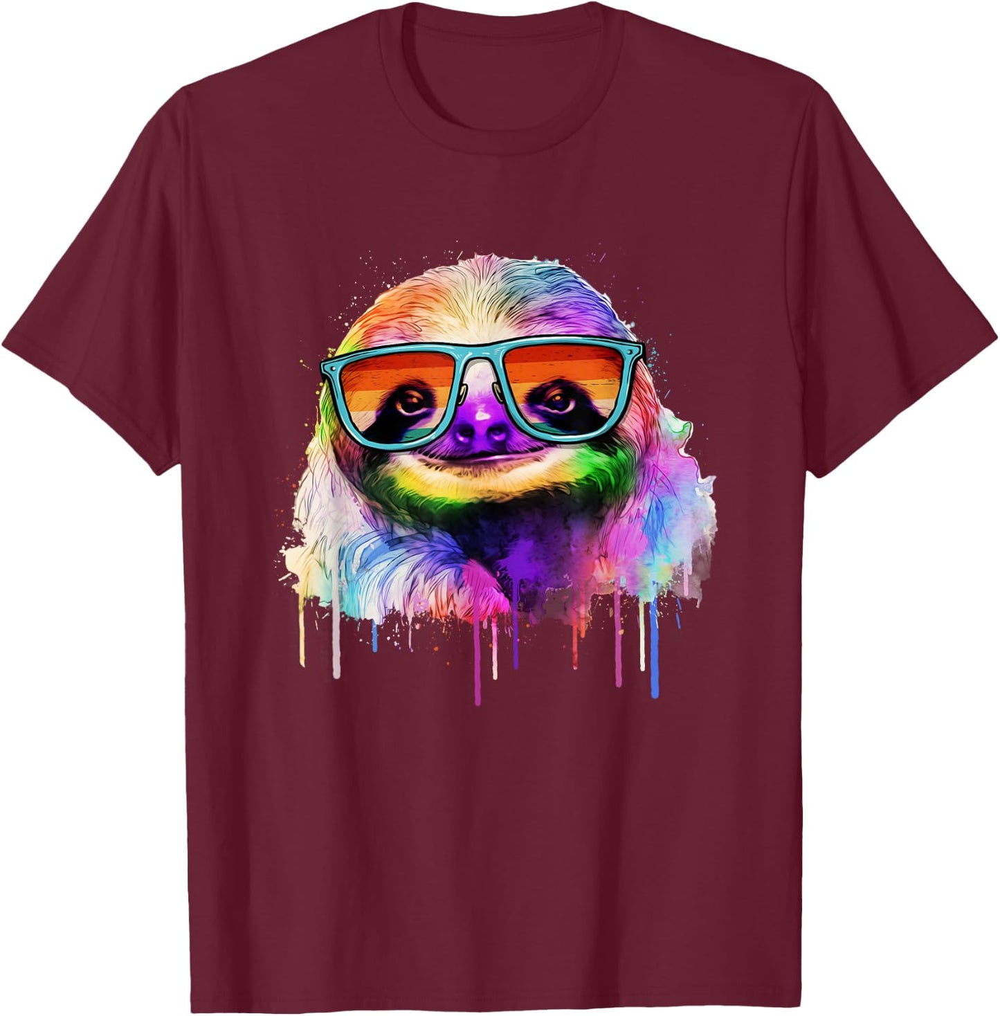 Sneaking Sloth - Wildlife Animal Lover Zookeeper Zoologist T-Shirt - T-Shirt | Maroon