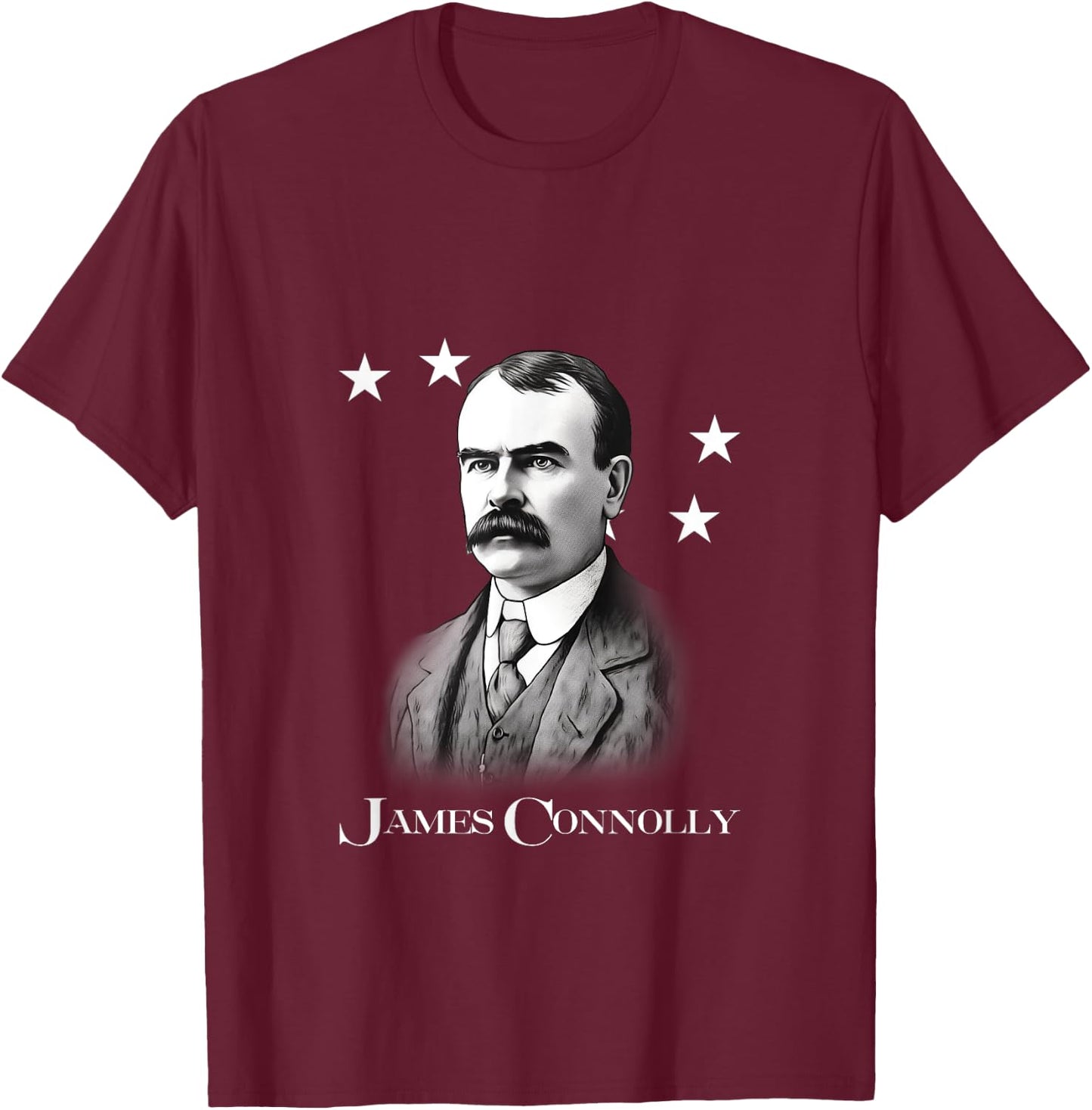 James Connolly - Irish Republican Socialist T-Shirt - T-Shirt | Maroon