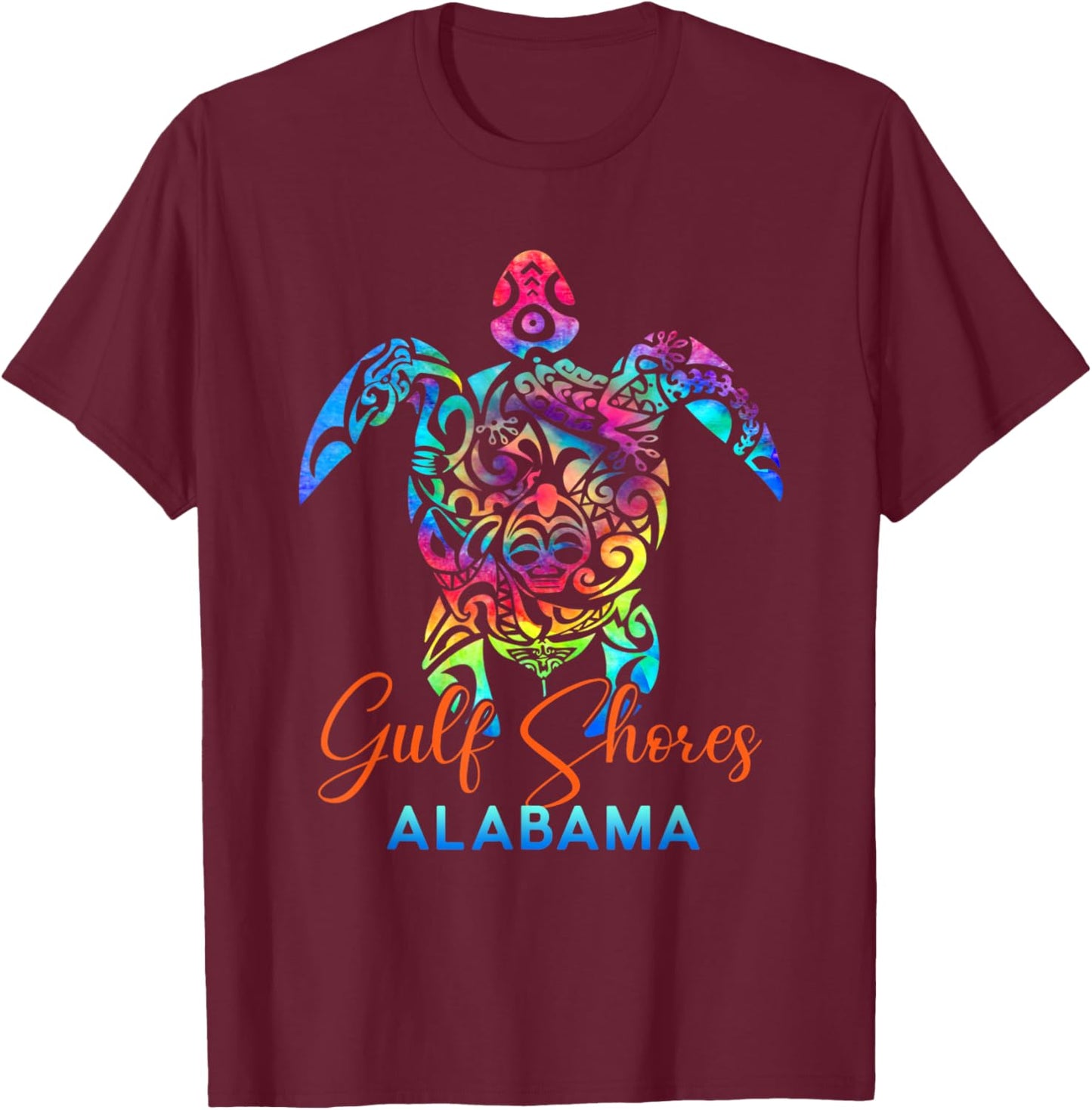 Gulf Shores Alabama Sea Turtle Family Vacation Summer 2025 T-Shirt - T-Shirt | Maroon