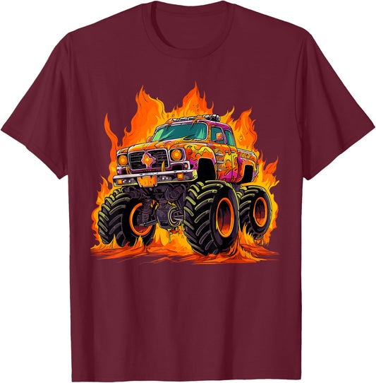 Monster Truck for toddlers Youth & Adults T-Shirt - T-Shirt | Maroon