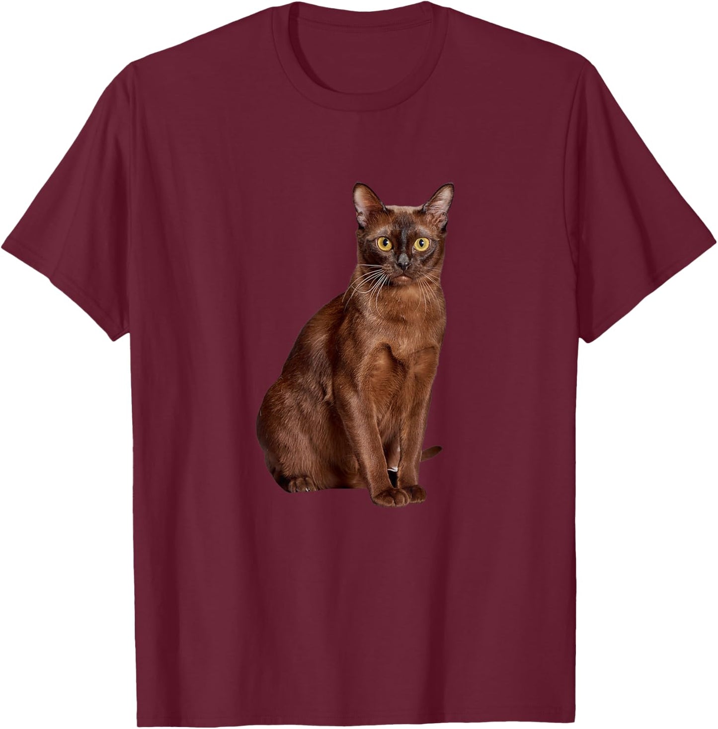 Burmese Cat Shirt Beautiful Burmese Cat Breed Men Women Girls Kids T-Shirt - T-Shirt | Maroon