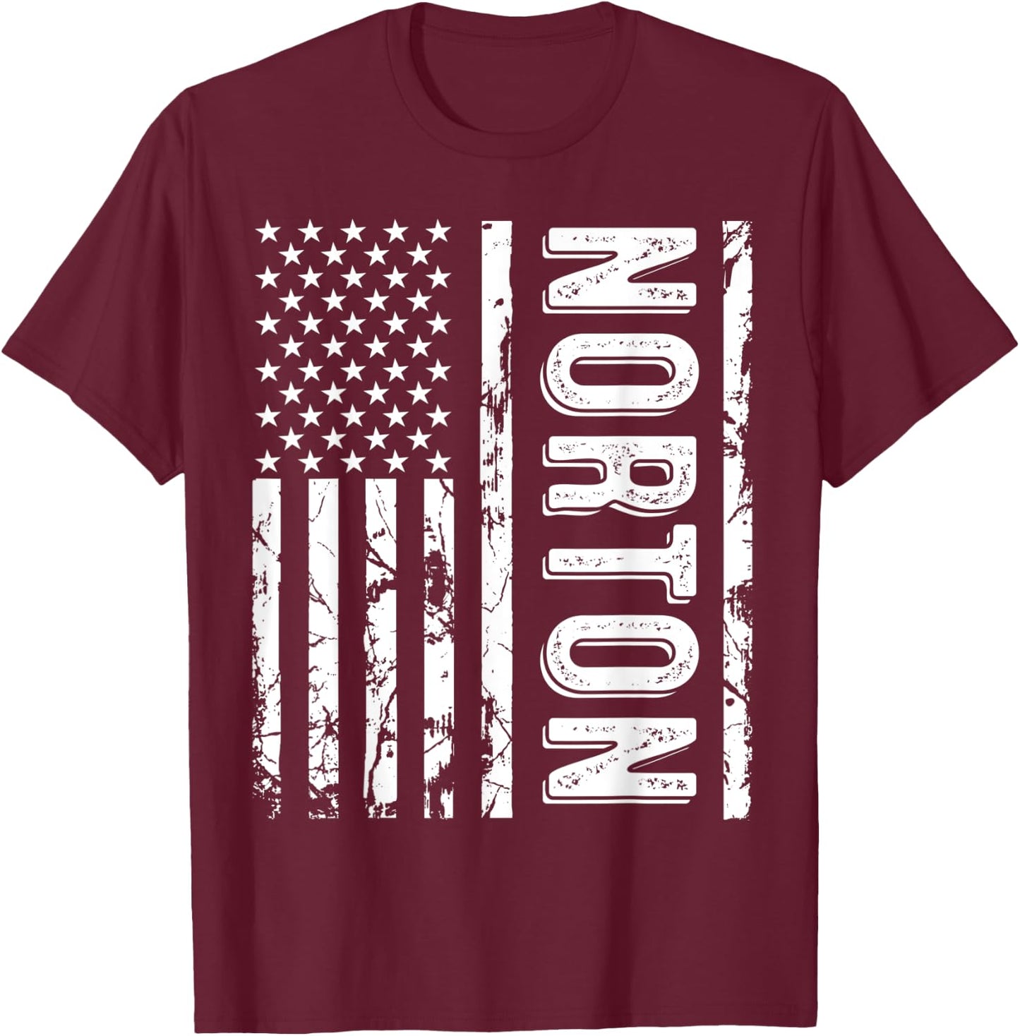 Norton Last Name Funny Surname Team Norton Family Reunion T-Shirt - T-Shirt | Maroon