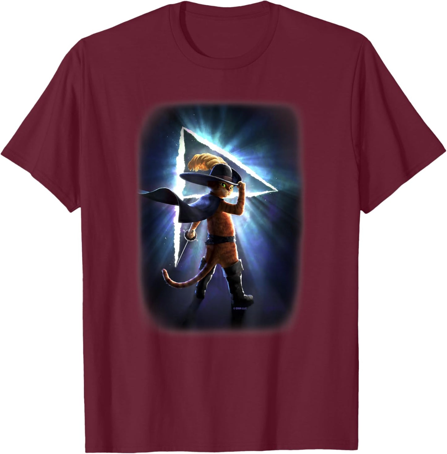 DreamWorks Puss in Boots: The Last Wish Epic Silhouette Small T-Shirt - T-Shirt | Maroon