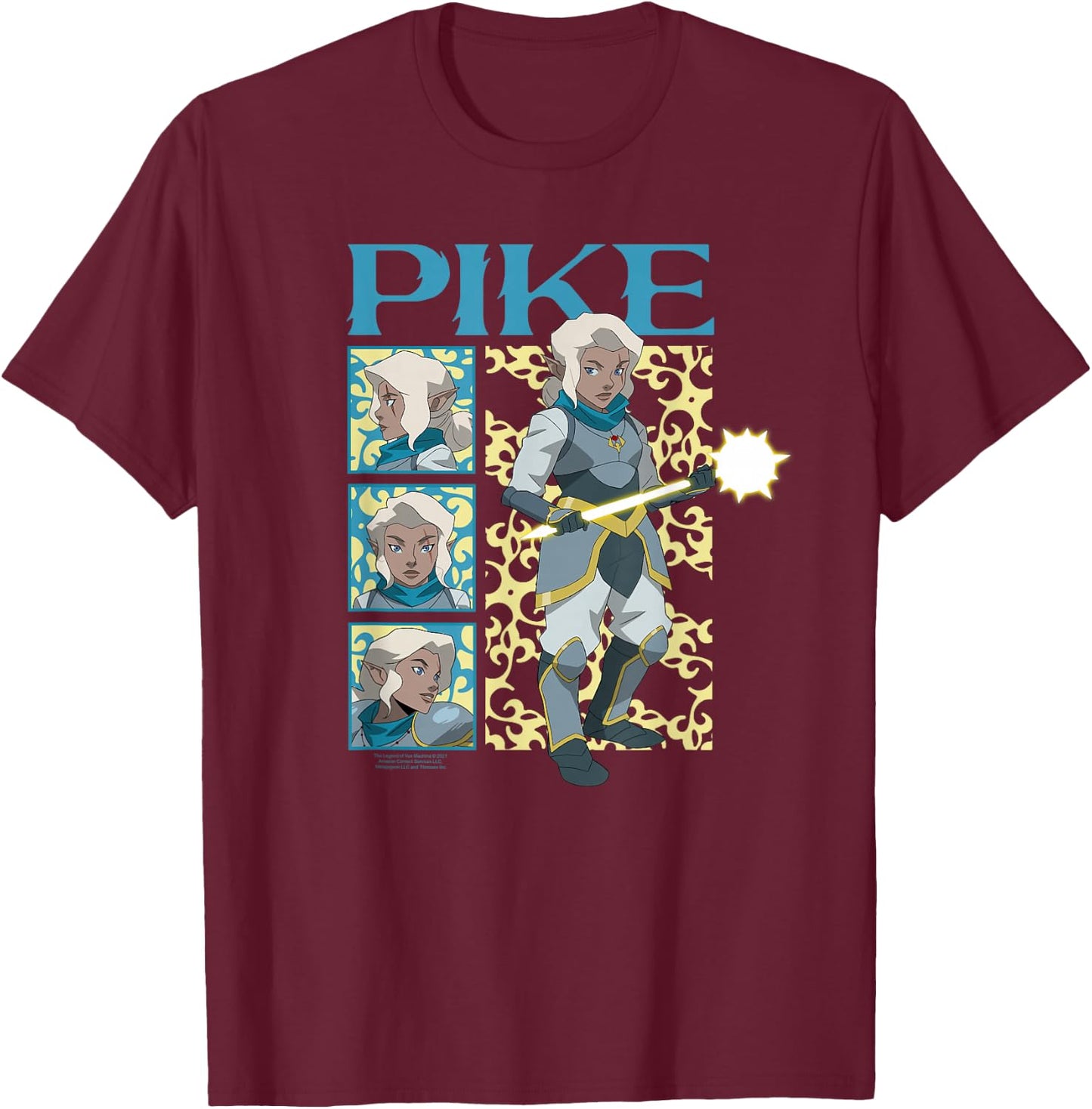 The Legend of Vox Machina Pike Small T-Shirt - T-Shirt | Maroon