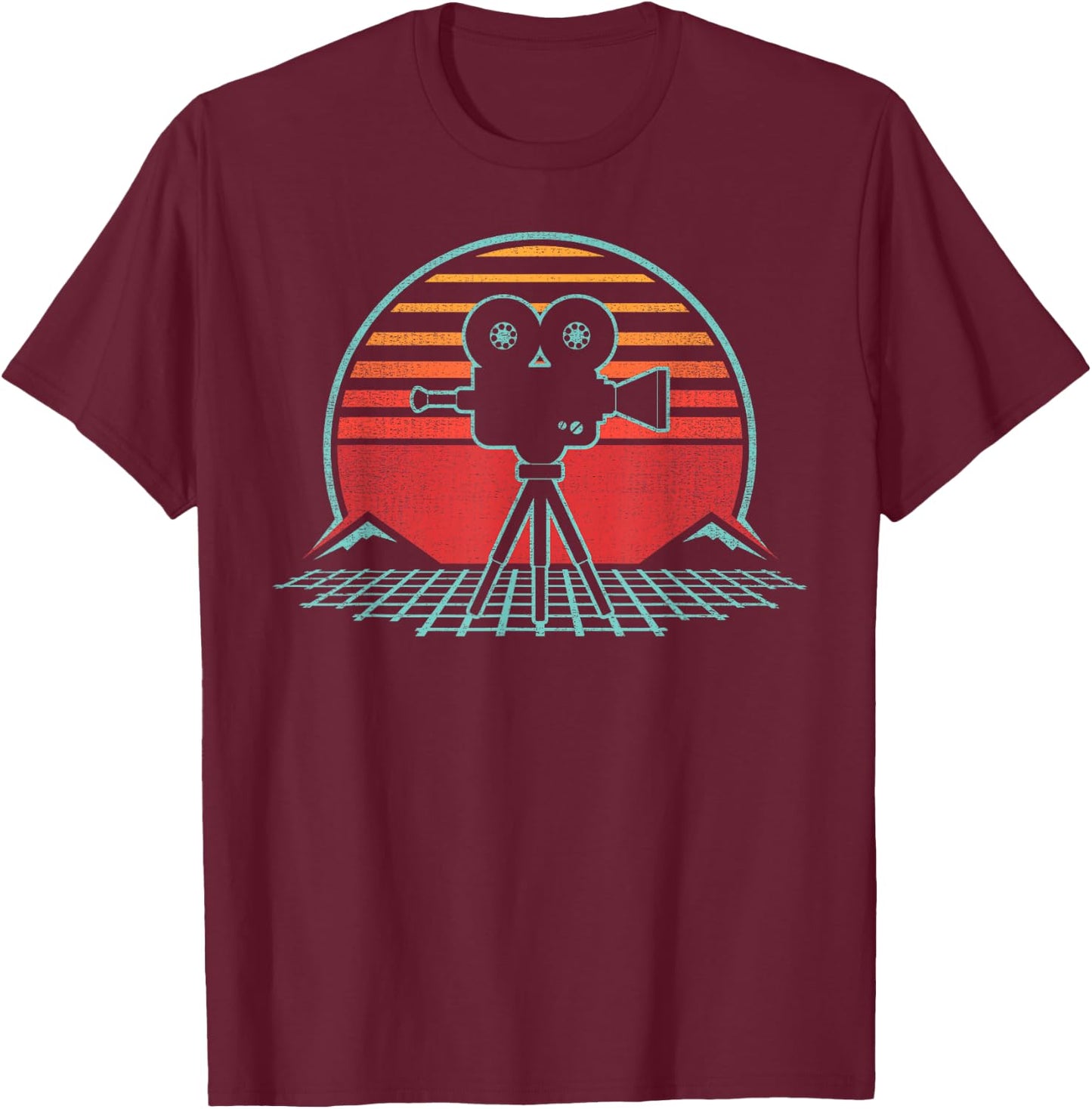 Filmmaking Retro Vintage 80s Style T-Shirt - T-Shirt | Maroon