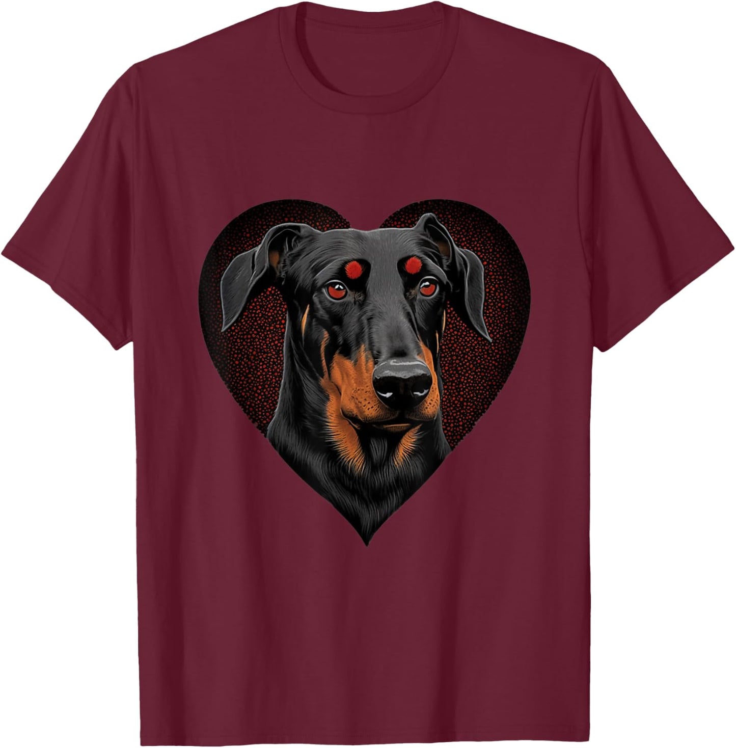 Dobermann Love - Dobermann T-Shirt - T-Shirt | Maroon
