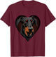 Dobermann Love - Dobermann T-Shirt - T-Shirt | Maroon