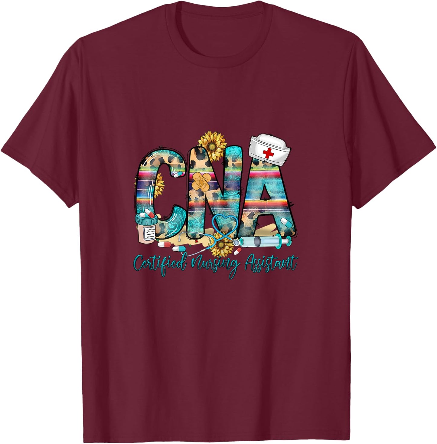 Certified Nursing Assistant CNA T-Shirt - T-Shirt | Maroon
