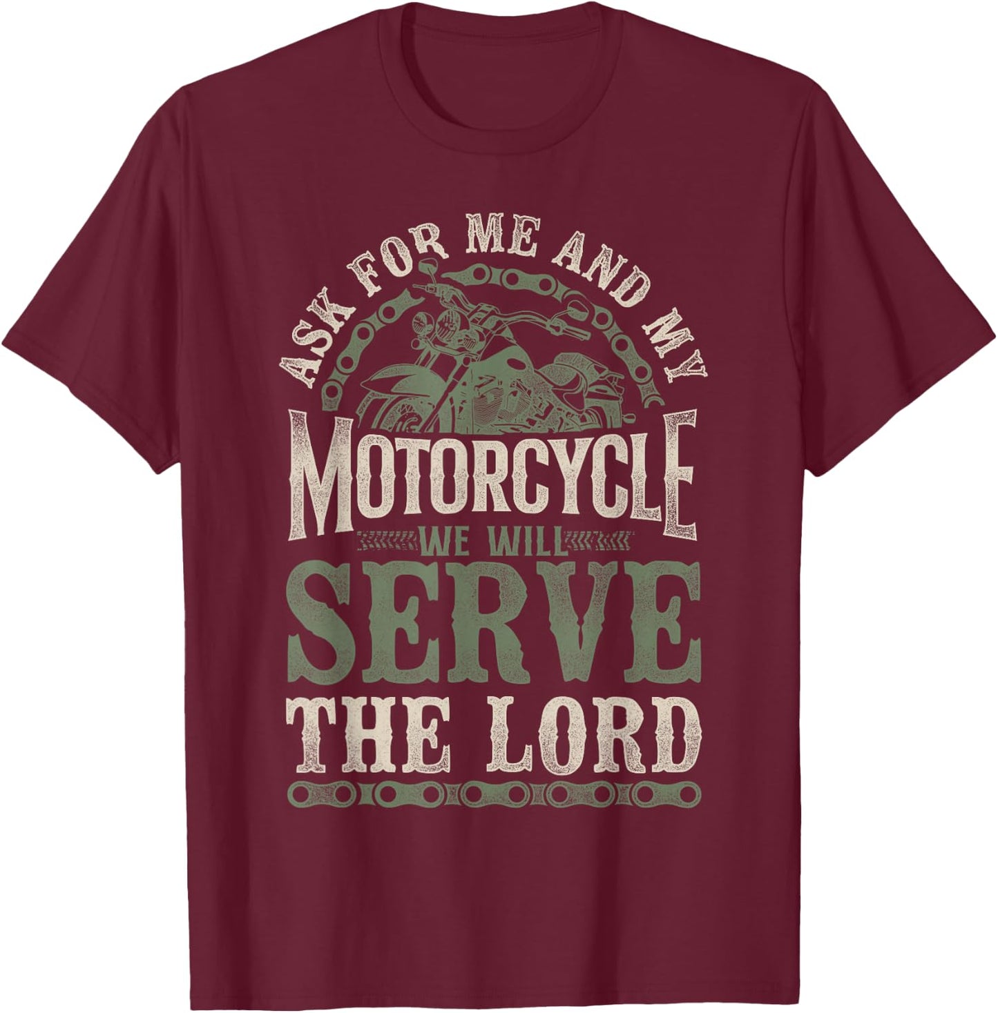 Classic Motorcycle Biker Jesus Faith Christian Biker As For T-Shirt - T-Shirt | Maroon