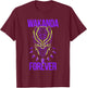 Marvel Comics Retro Classic Wakanda Forever Neon Panther T-Shirt - T-Shirt | Maroon