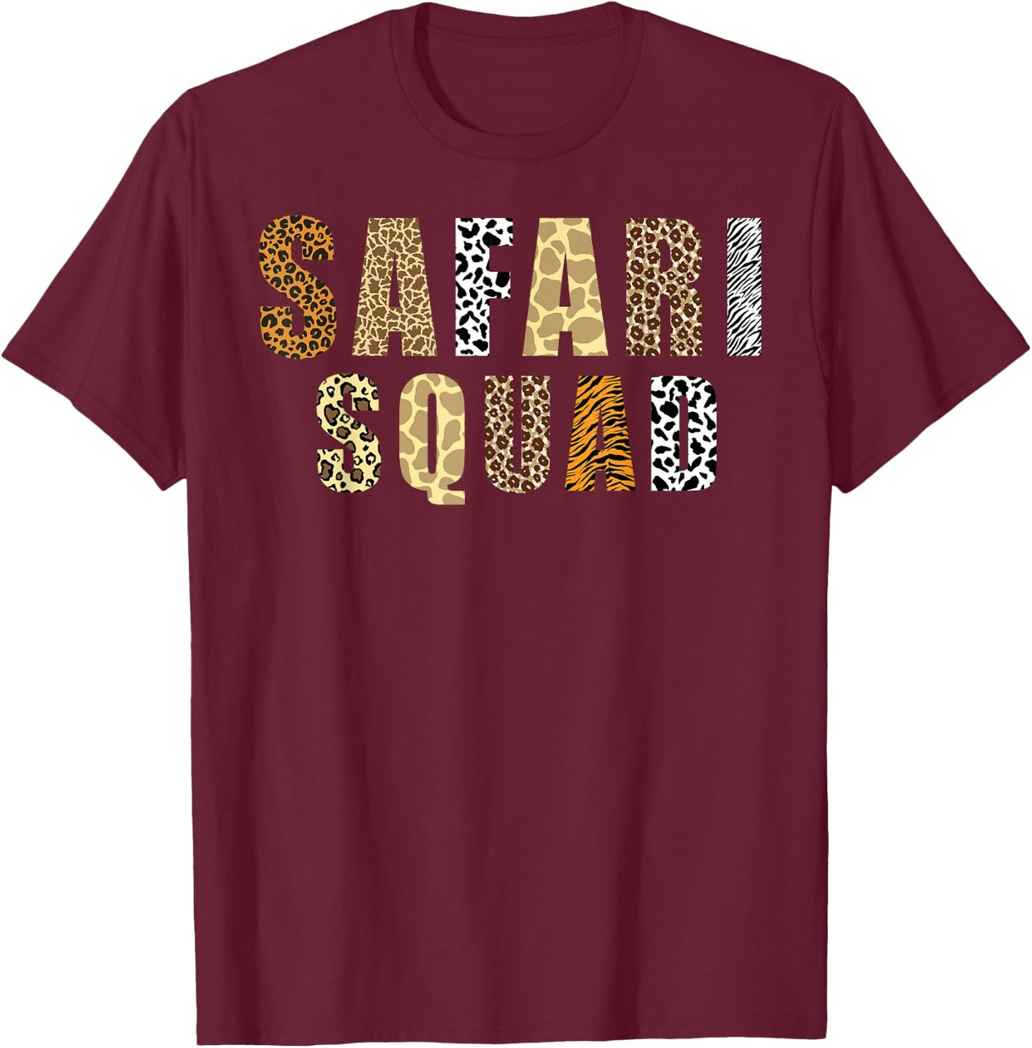 Safari Art Women Zoologist African Print Zoo Safari T-Shirt - T-Shirt | Maroon