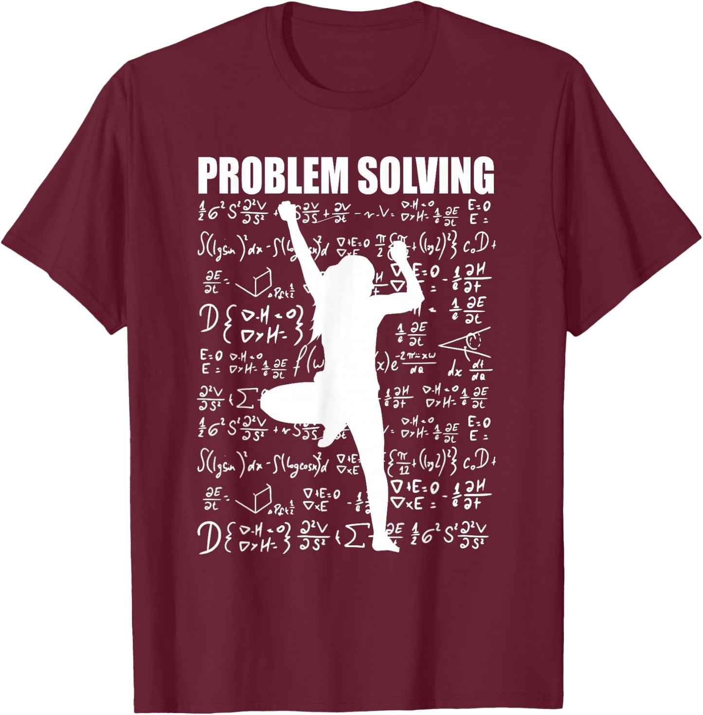 Problem Solving Bouldering Climbing Women Rock Climber T-Shirt - T-Shirt | Maroon