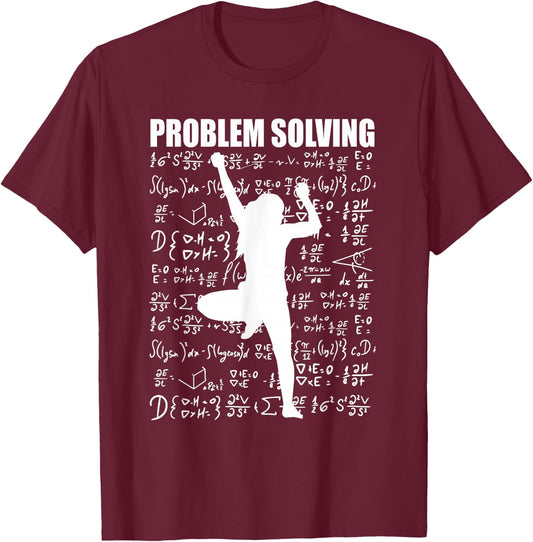 Problem Solving Bouldering Climbing Women Rock Climber T-Shirt - T-Shirt | Maroon