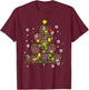 Tennis Christmas Tree Xmas Player Boys Girls Men Women Kids T-Shirt - T-Shirt | Maroon