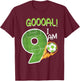 Soccer i'm 9 years old boy birthday T-Shirt - T-Shirt | Maroon