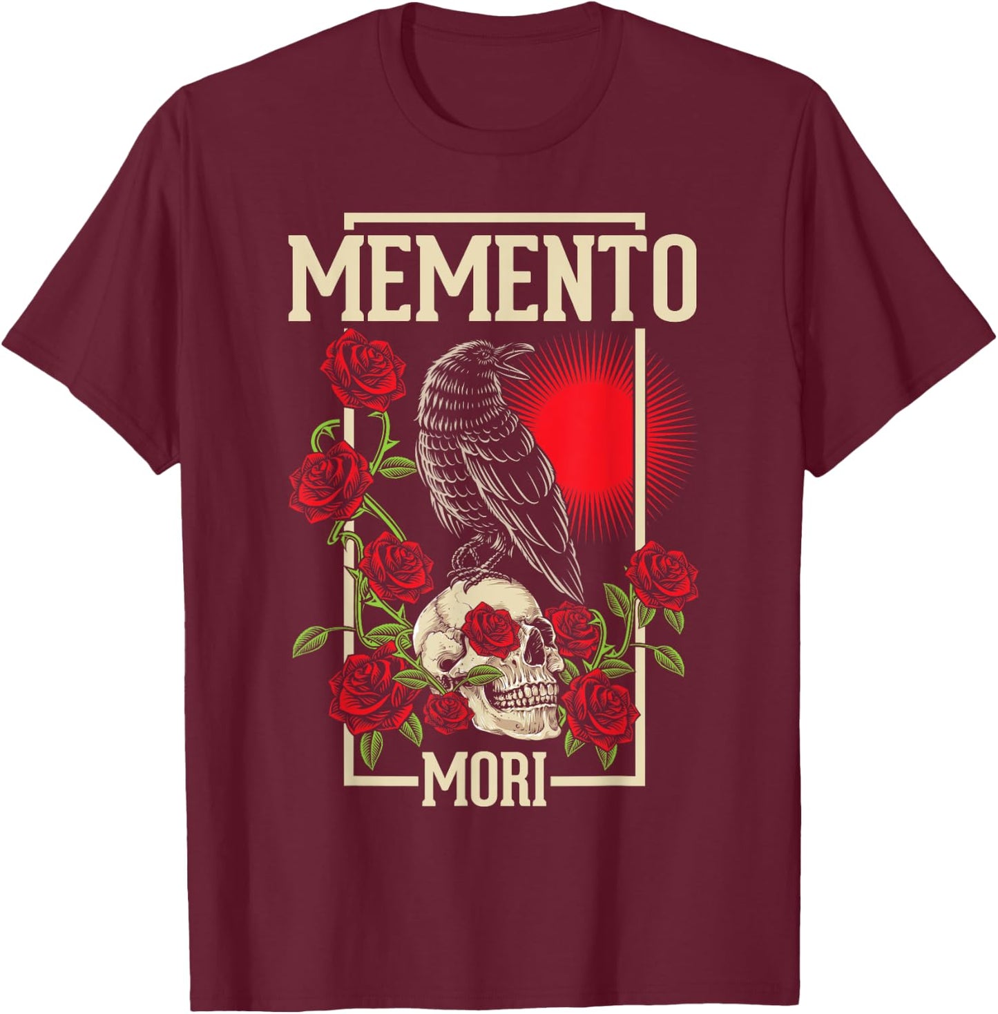 Memento Mori Stoicism Philosophy Stoic Philosopher Quote T-Shirt - T-Shirt | Maroon
