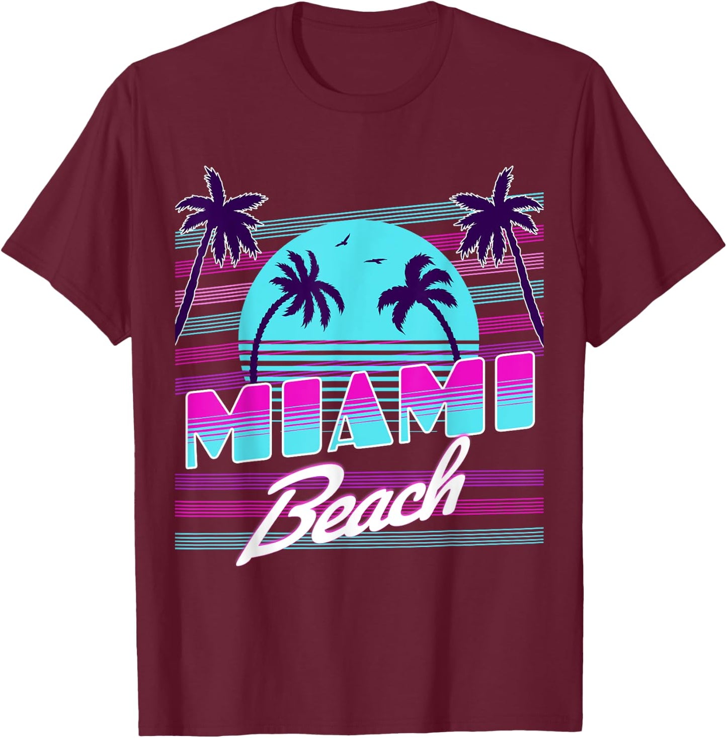 Miami Florida T-Shirt - T-Shirt | Maroon