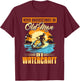 Jet Ski Never Underestimate an Old Man on a Watercraft T-Shirt - T-Shirt | Maroon