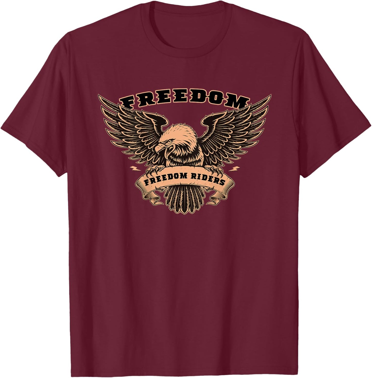 Freedom Riders Emblem (Official) T-Shirt - T-Shirt | Maroon