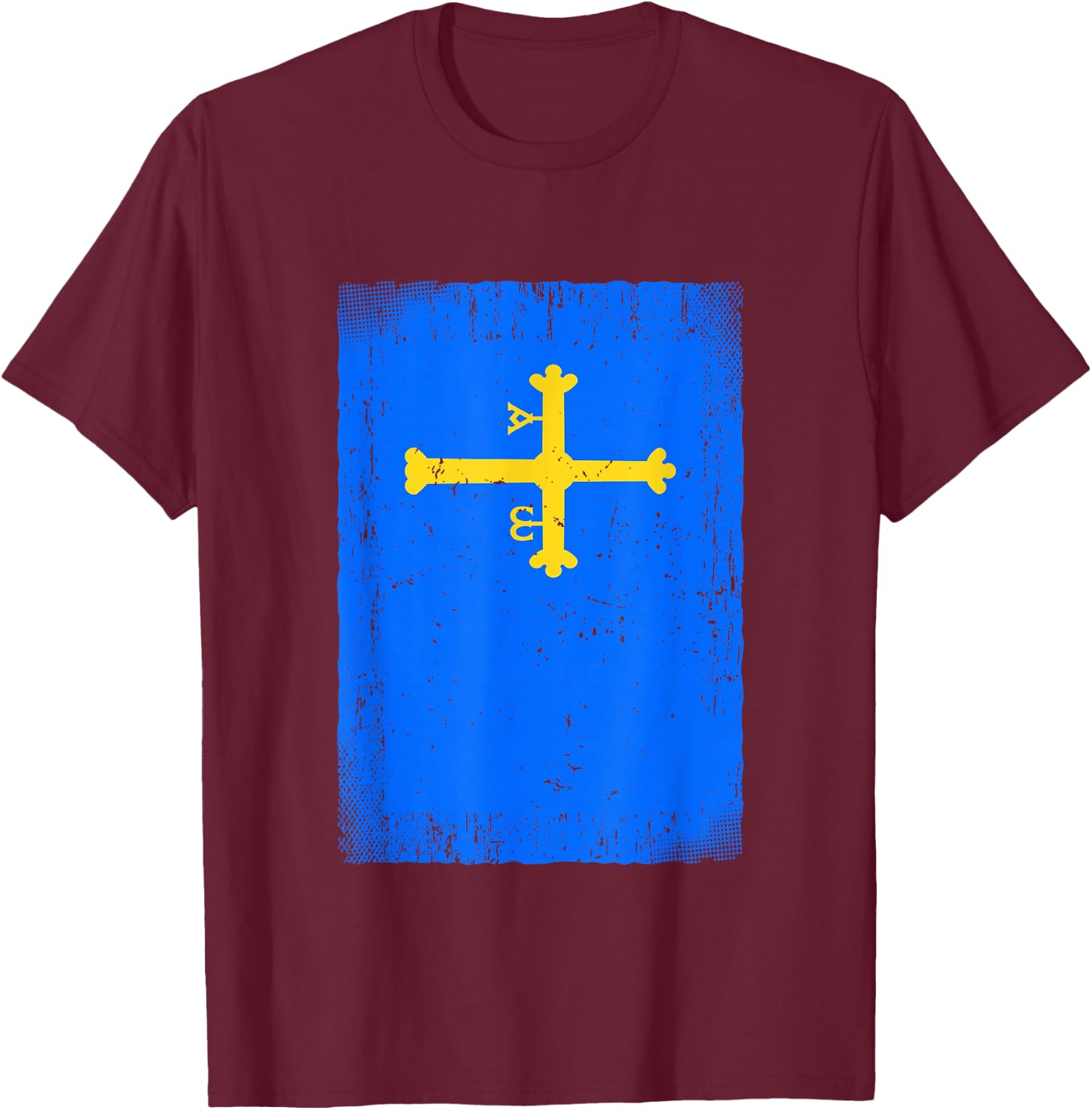 Asturias Flag T-Shirt - T-Shirt | Maroon
