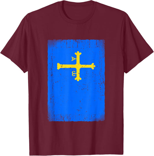 Asturias Flag T-Shirt - T-Shirt | Maroon