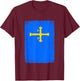 Asturias Flag T-Shirt - T-Shirt | Maroon