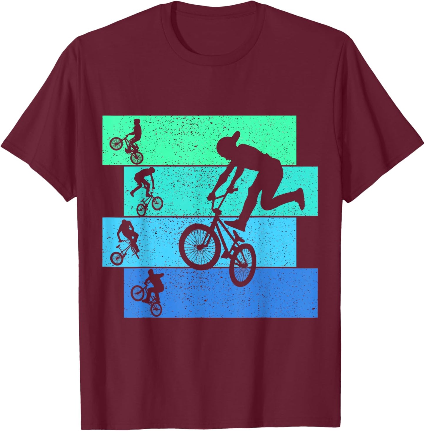 BMX Bike Bicycle Stunt Boys Kids T-Shirt - T-Shirt | Maroon